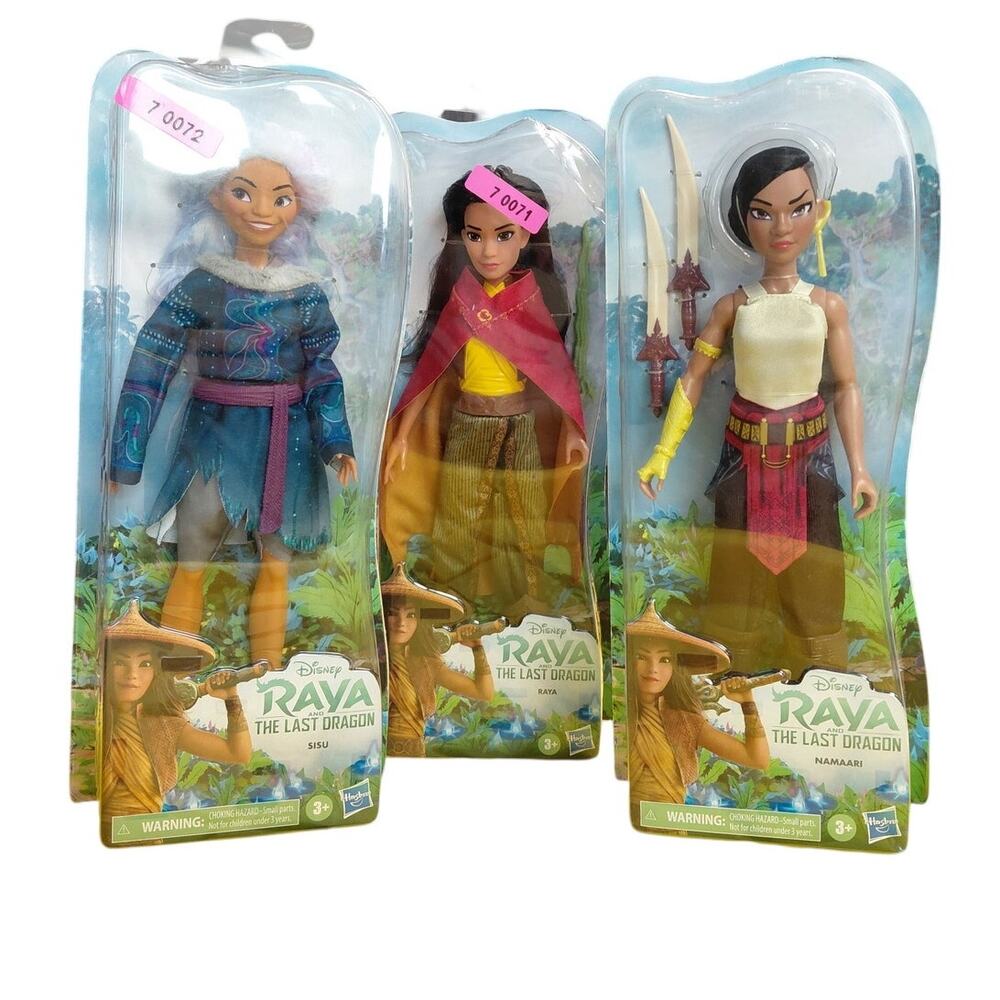 Disney raya the last dragon Raya, Sisu and Namaari dolls NWT